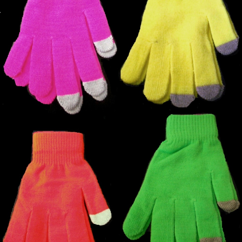 CLOSEOUT Winter Texting Gloves Bright Neon Colors